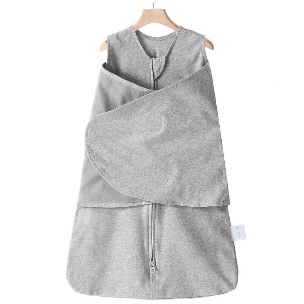 FTIKVO Heather Gray Baby Swaddle Sleep Sack Wearable‎ Blanket Adjustable Wings